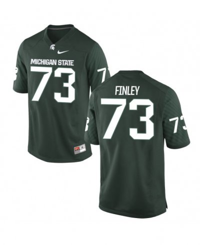 Men's Dennis Finley Michigan State Spartans #73 Nike NCAA Green Authentic College Stitched Football Jersey FA50A68RK
